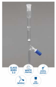 Column, Chromatography with PTFE Needle Valve stopcock