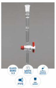 Column, Chromatographic columns with frit and sock et