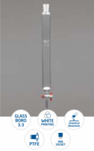 Column, Chromatography Column with Joint Frit ted Disc and PTFE Stopcock